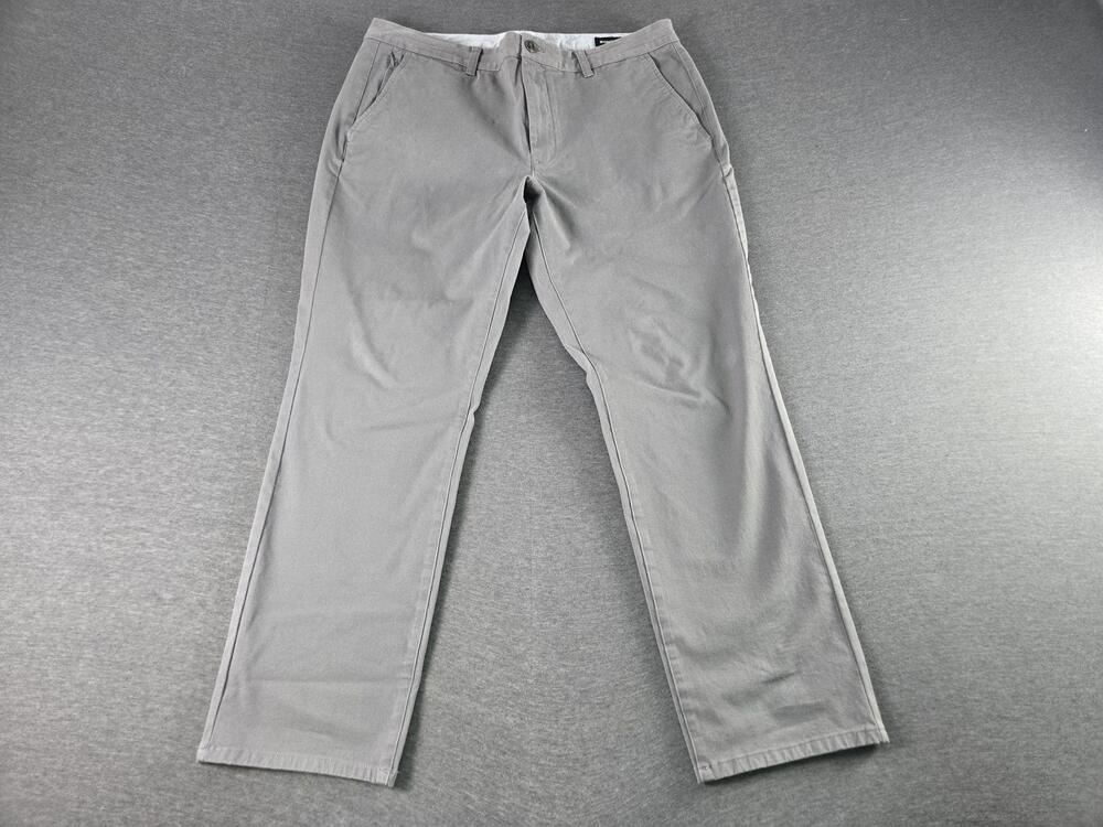 Bonobos Pants Mens 36x28 Gray Tailored Fit Chino Stretch Straight Leg Casual